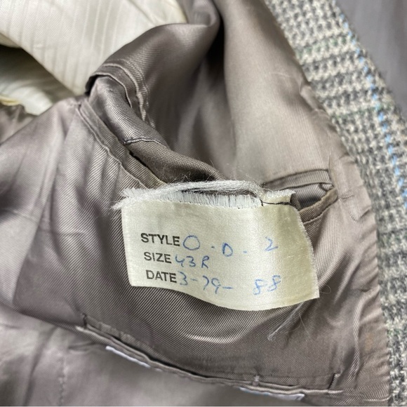 Magee Donegal Mist Tweed Sport Coat Blazer Men’s 43r Houndstooth Gray - Picture 6 of 16